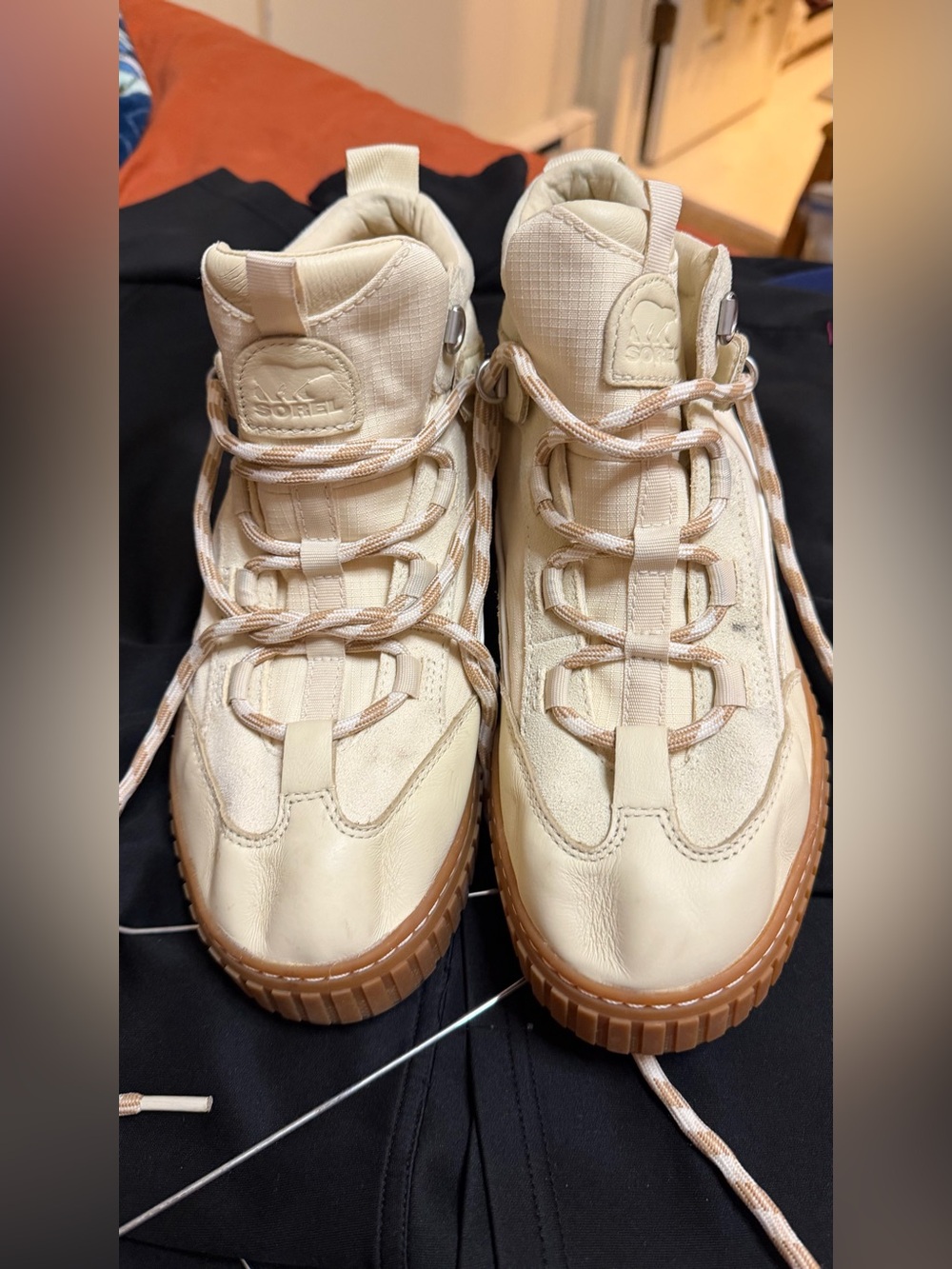 SOREL ONA Ave Peak Waterproof Cream Gum Sole Hiking Boots Women’s 8 - Picture 6 of 12